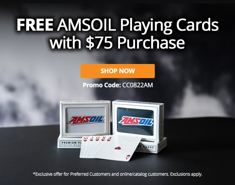 Free AMSOIL Playing Cards with $75 Purchase
